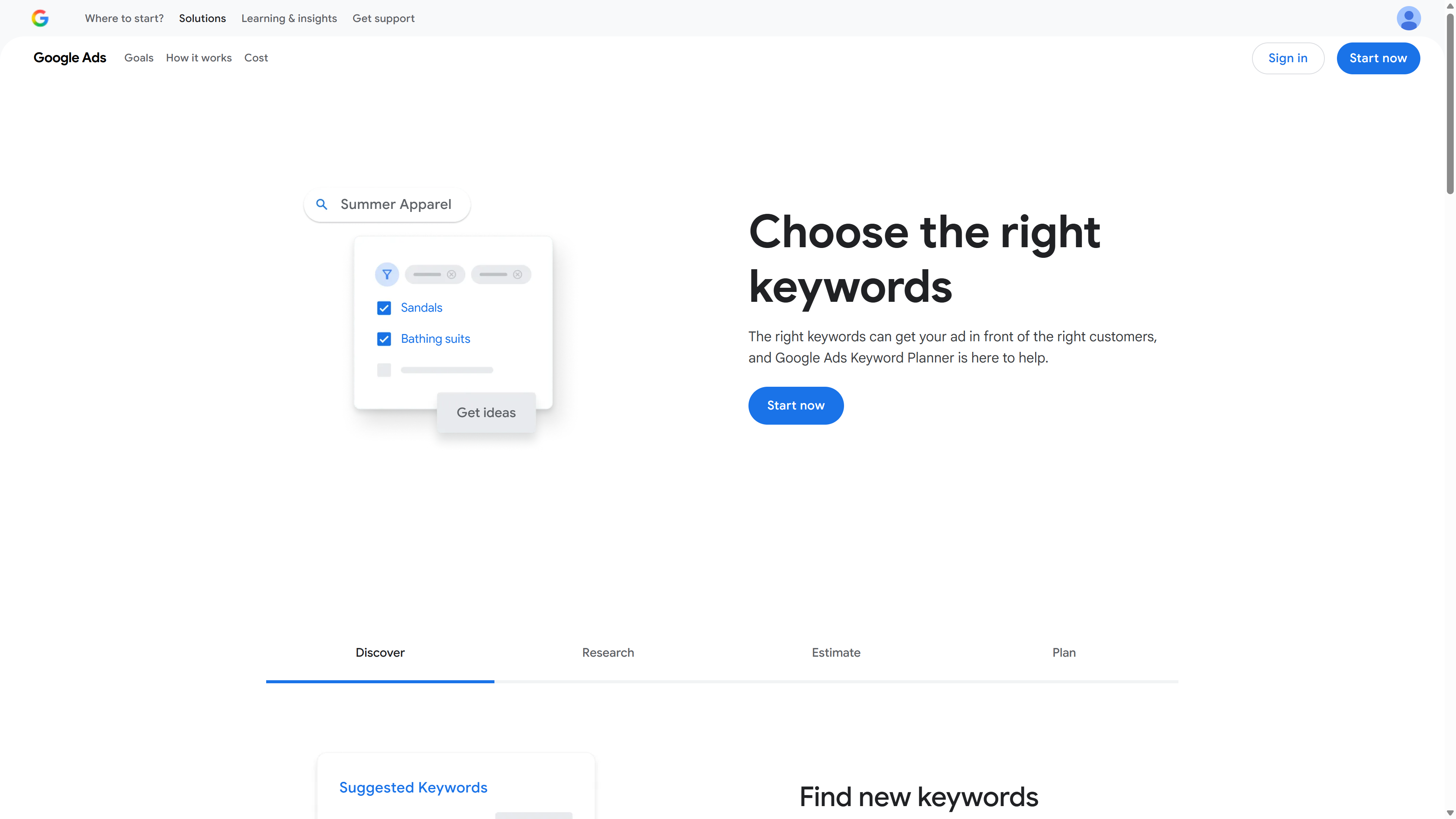 Google Keyword Planner