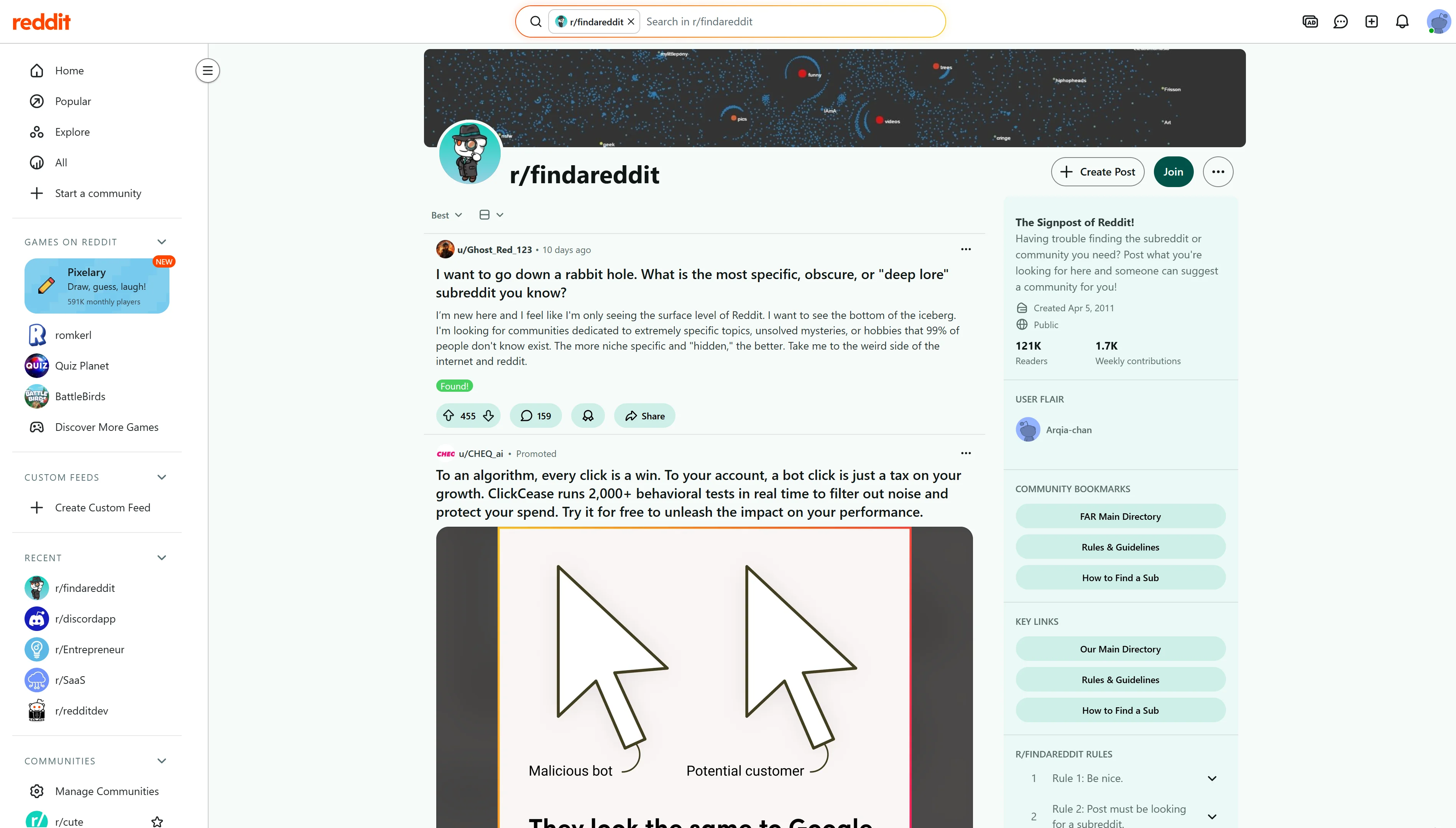 Reddit search results page